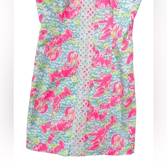 Lilly Pulitzer Pearl Pop Up Lobstah Roll Lace Detail Shift Dress Size 2 - Picture 11 of 15